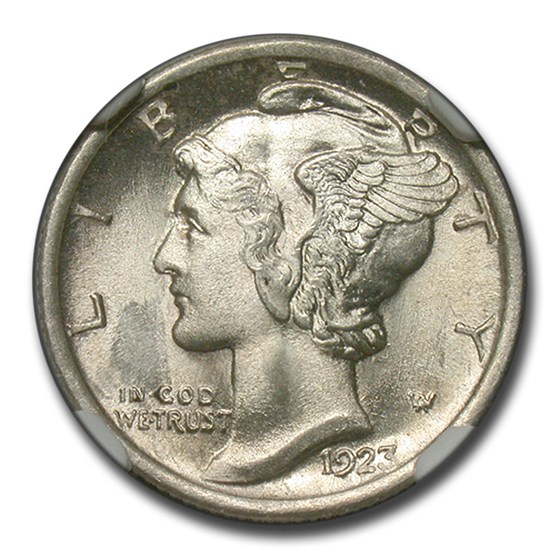 1923 Mercury Dime MS-65 NGC (FB) 1923 Mercury Dime MS-65 NGC (FB)